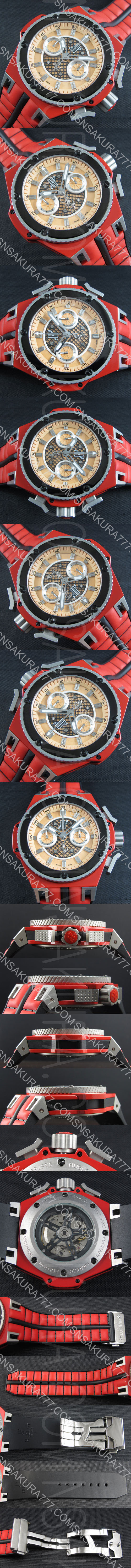 高評ストア KING POWER レプリカ時計 Asian 7750搭載 21600振動 オートマティック スモセコ 30分積算計 シースルーバック
