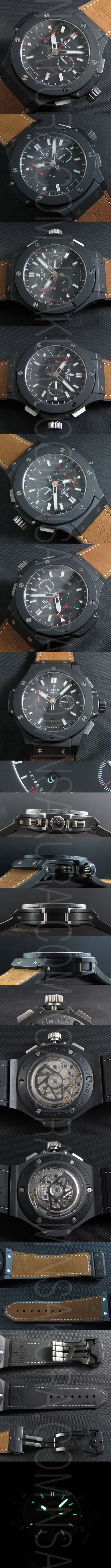 便利な買い物 HUBLOT ビッグバンボロ時計 Asian7750搭載 自動巻き 夜光