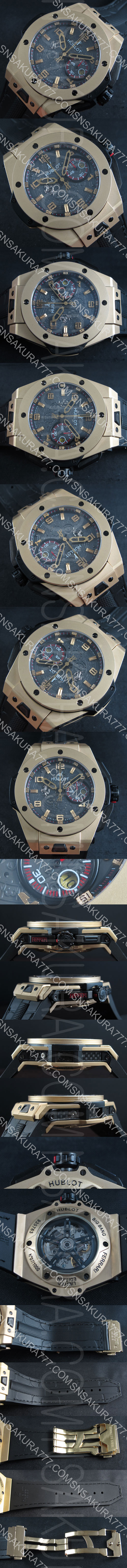 好評人気 HUBLOT ビッグバン フェラーリ レプリカ通販 自動巻き カレンダー