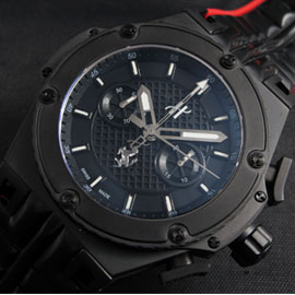 耐久性が高い HUBLOT KING POWER フェラーリAsian 7750搭載 自動巻き ブラック文字盤 スモセコ 夜光